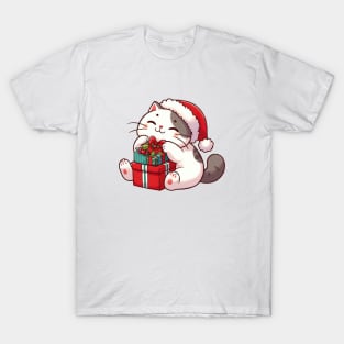 Fat Christmas Cat T-Shirt